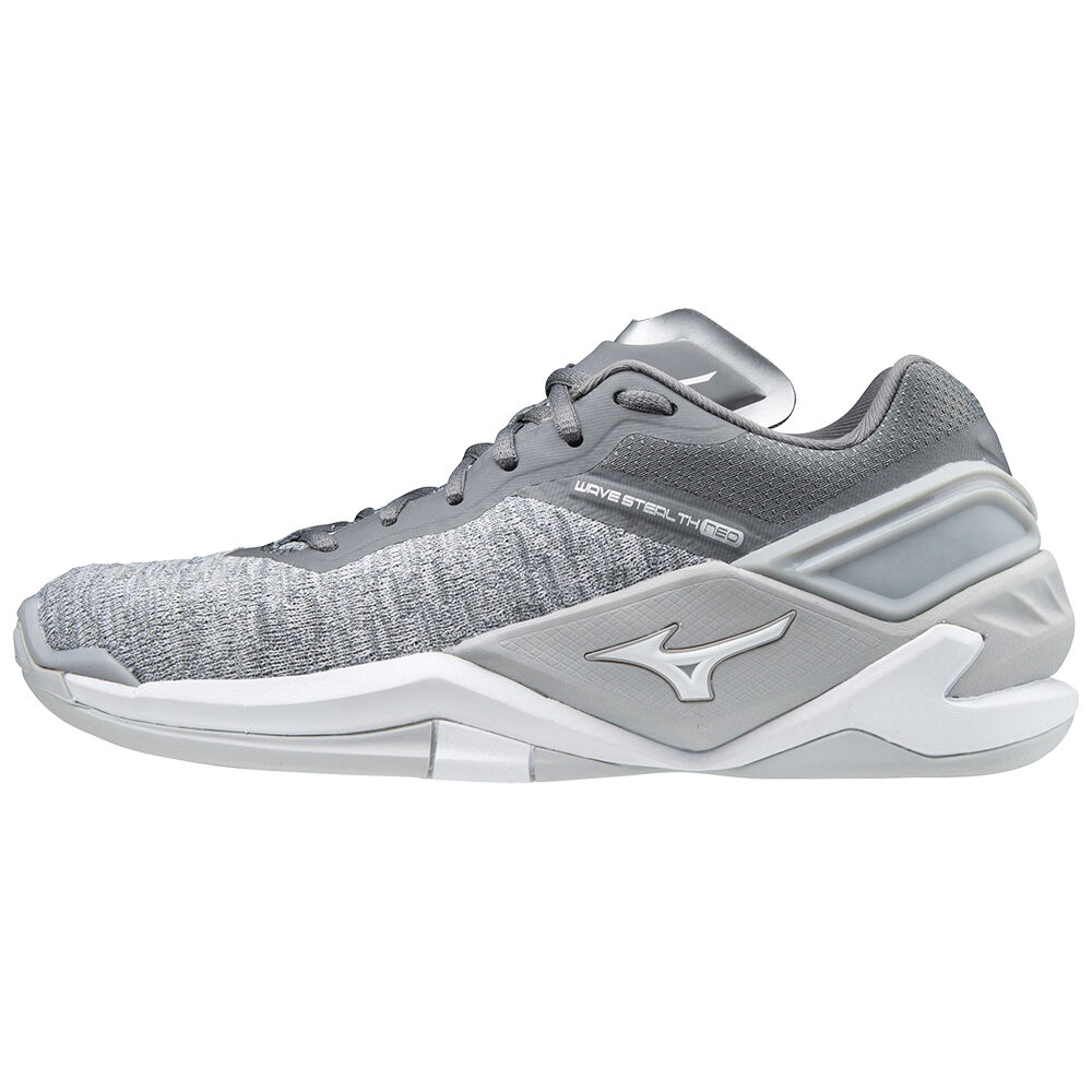 Mizuno Women's Wave Stealth Neo Handball Shoes White/Grey (X1GB200003-YWG)